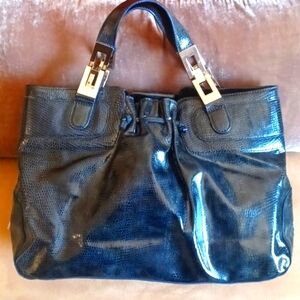 Charles David Jungle Blue Snake Handbag